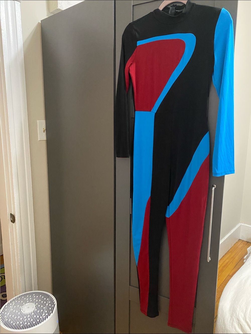 Women’s Black, Blue & Red One-Piece Jumpsuit